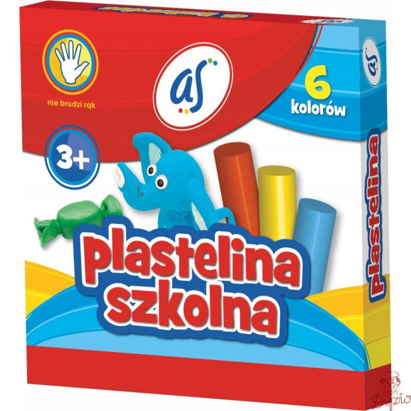 Plastelina dla dzieci szkolna AS zestaw 6 kolorów 303219001 ASTRA