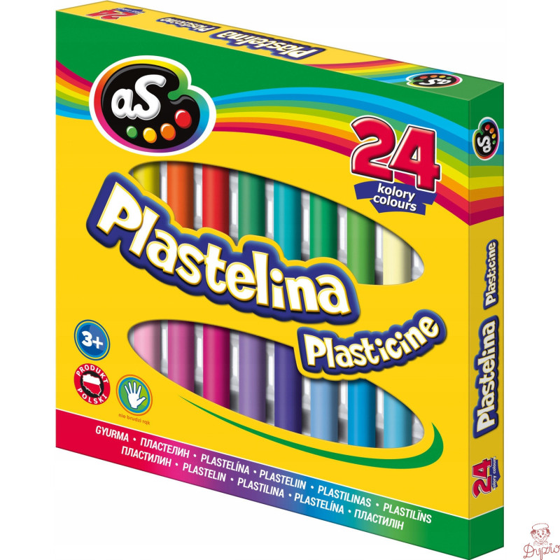 Plastelina dla dzieci szkolna AS zestaw 24 kolory 303219004 ASTRA