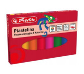Plastelina szkolna fluorescencyjna Zestaw 8 kolorów 9588997 HERLITZ