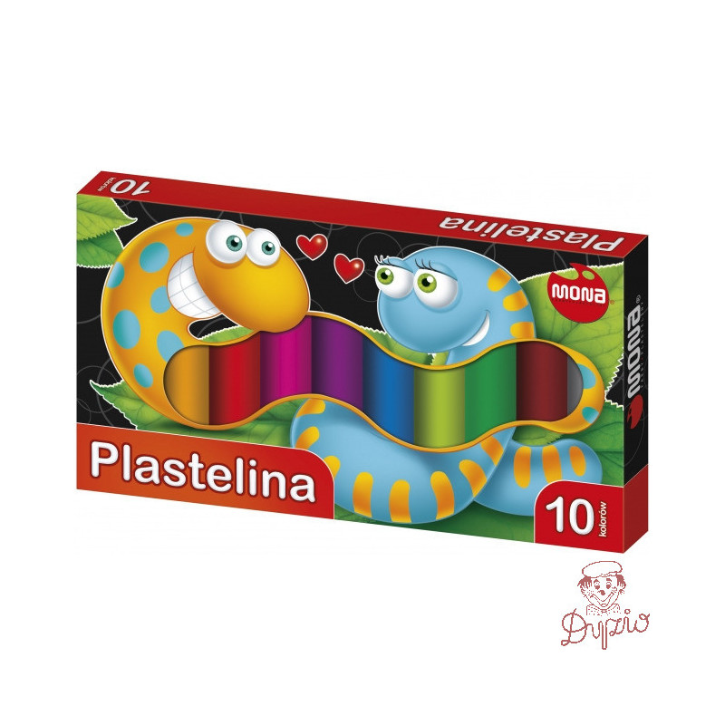 Plastelina szkolna dla dzieci Zestaw 10 kolorów MONA St.Majewski