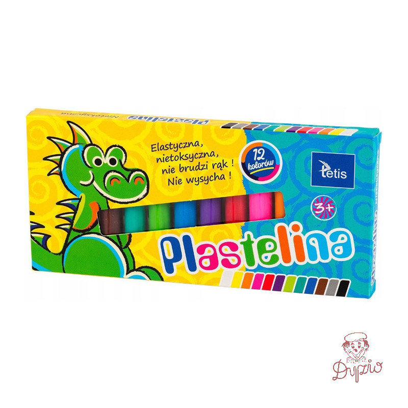 Plastelina 12kol.15g KP001-D TETIS
