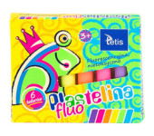 Plastelina FLUO 6kol.15g KP002-A TETIS