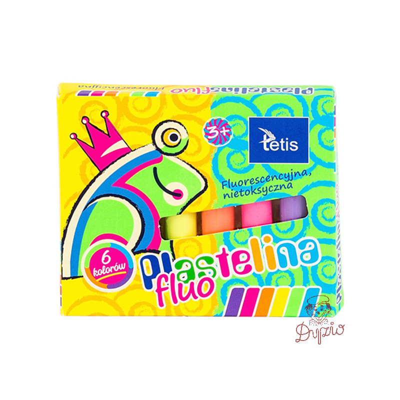 Plastelina FLUO 6kol.15g KP002-A TETIS
