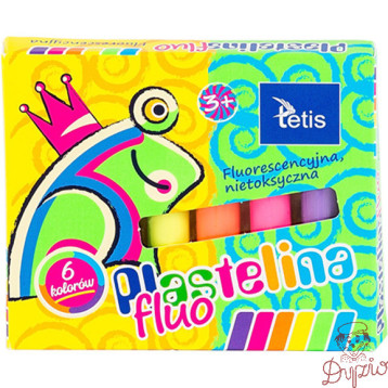 Plastelina FLUO 6kol.15g KP002-A TETIS