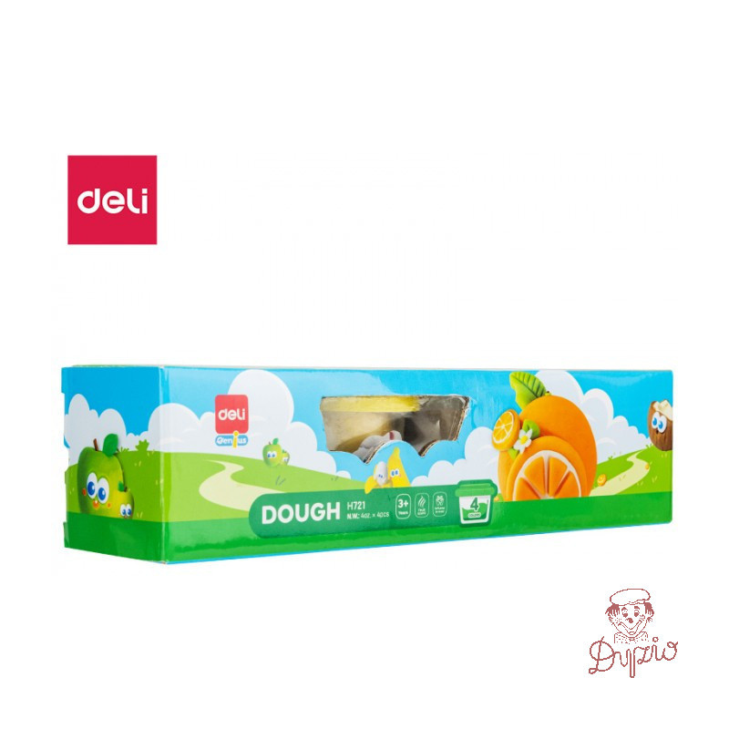 Ciastolina 4 kolory owocowy zapach EH721 DELI