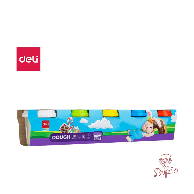Ciastolina 5 kolorów EH720-5 DELI