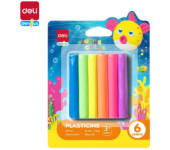 Plastelina 6 kolorów fluorescencyjne EH713 DELI
