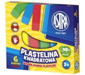 Plastelina dla dzieci kwadratowa 6 kolorów zestaw 83811908 ASTRA