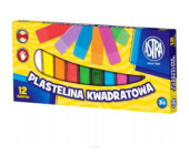Plastelina dla dzieci kwadratowa 12 kolorów zestaw 83813908 ASTRA