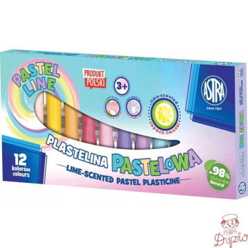 Plastelina dla dzieci zestaw 12 kolorów pastelowa zapachowa 303114001 ASTRA