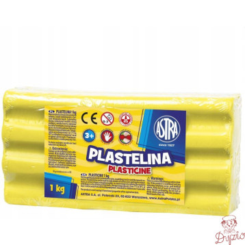 Plastelina szkolna dla dzieci 1kg cytrynowa żółta 303111004 ASTRA
