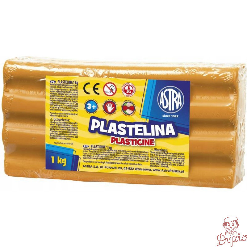 Plastelina szkolna dla dzieci 1kg pomarańczowa 303111005 ASTRA
