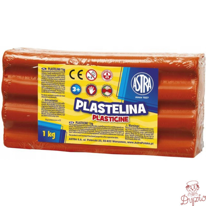 Plastelina szkolna dla dzieci 1kg czerwona 303111006 ASTRA