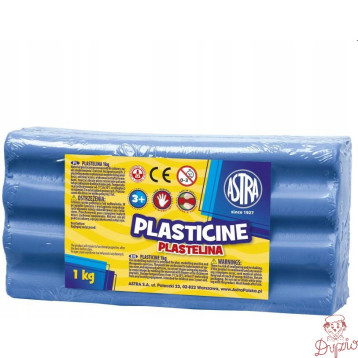 Plastelina szkolna dla dzieci 1kg niebieska 303111012 ASTRA