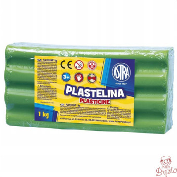 Plastelina szkolna dla dzieci 1kg zielona jasna 303111016 ASTRA