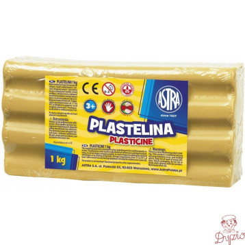 Plastelina szkolna dla dzieci 1kg brązowa jasna 303111020 ASTRA