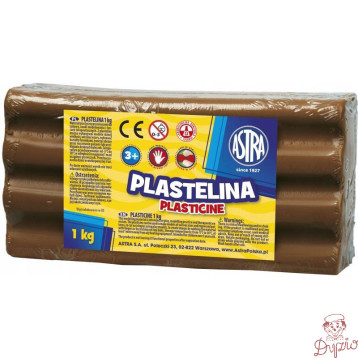 Plastelina szkolna dla dzieci 1kg brązowa 303111022 ASTRA