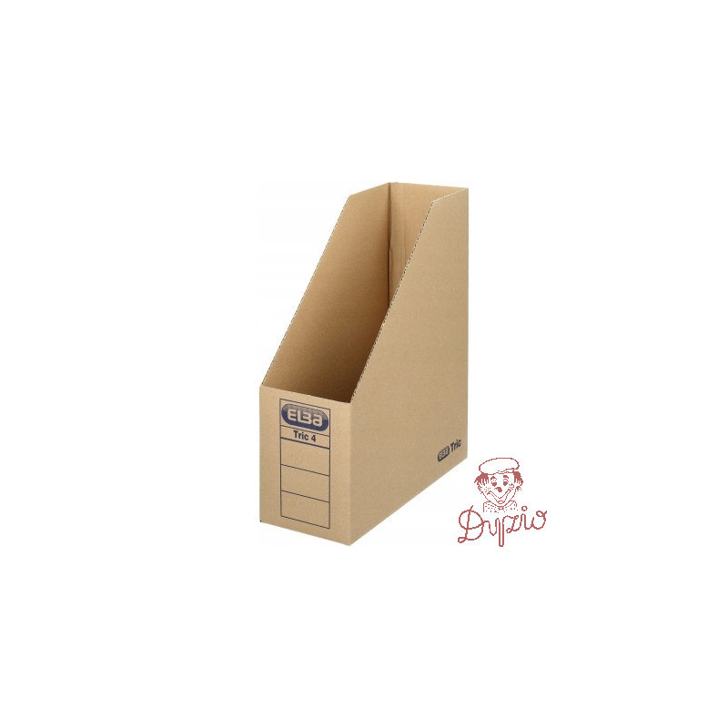Pojemnik na czasopisma dokumenty A4 gazetownik 10cm brązowy TRIC 100552612 ELBA