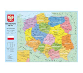 Podkład szkolny na biurko MAPA POLSKA 55x38 KRESKA