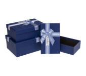 Zestaw pudełek ozdobnych PUG-24262-PR BLUE (3szt) ROZETTE