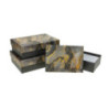Zestaw pudełek ozdobnych PUG-Black-22001-PR-HS (3szt) ROZETTE