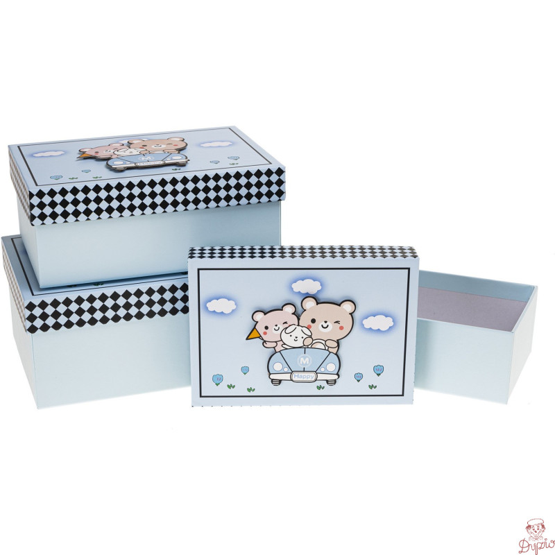 Zestaw pudełek ozdobnych PUD-23267-PR (3szt) ROZETTE