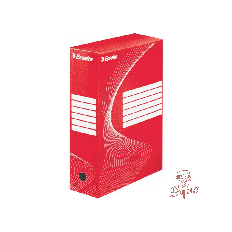 Pudło archiwizacyjne na dokumenty 100mm Standard czerwone 128422 ESSELTE