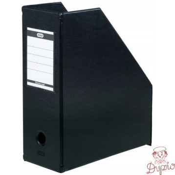 Pojemnik na czasopisma dokumenty A4 gazetownik 11cm PVC czarny 100400637 ELBA