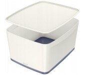 Pojemnik MyBOX duży z pokrywką 18L biało-szary LEITZ 52161001 318 x 198 x 385