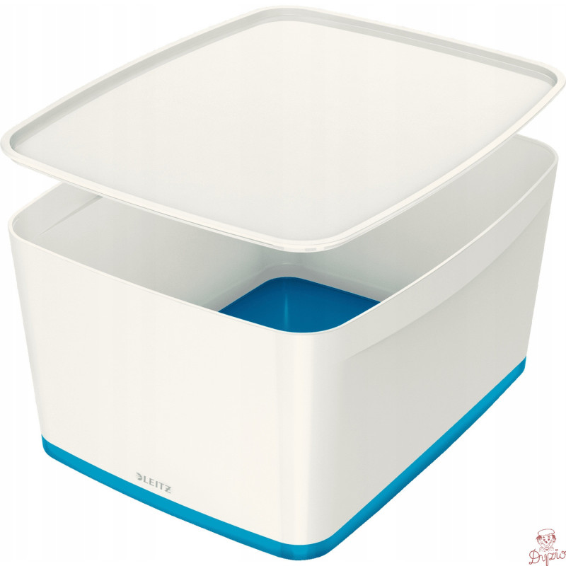 Pojemnik MyBOX duży z pokrywką biało-niebieski LEITZ 52161036