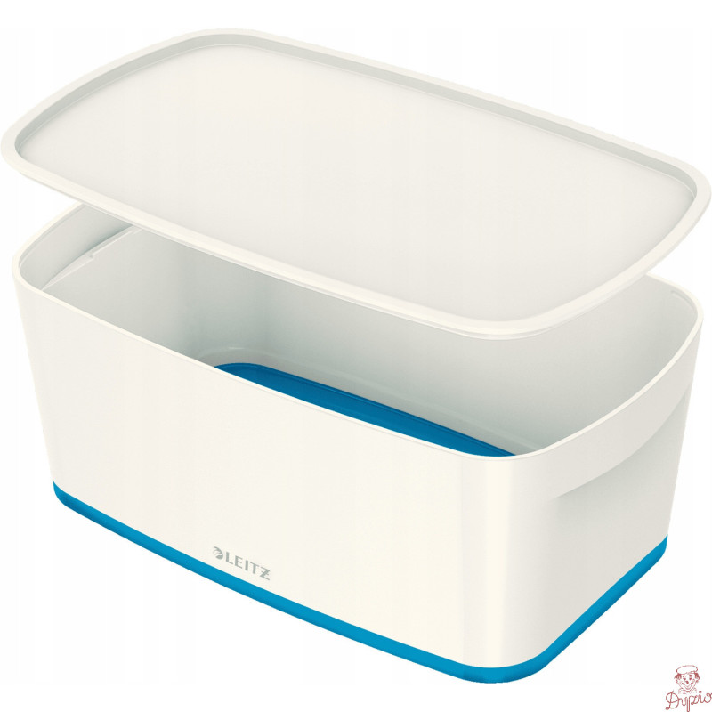 Pojemnik MyBOX mały z pokrywką biało-niebieski LEITZ 52291036