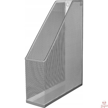 Pojemnik na czasopisma NATUNA siatka srebrny 250x72x320mm