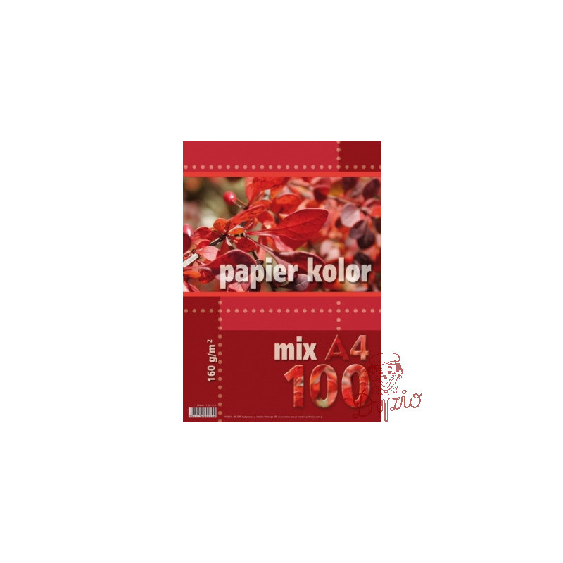 Papier ksero A4 160g KRESKA mix kolorów 100ark