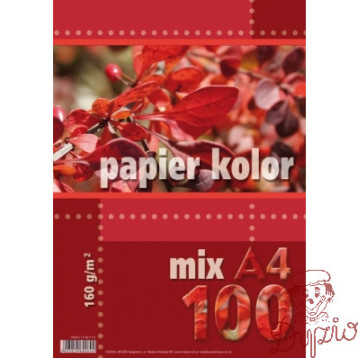 Papier ksero A4 160g KRESKA mix kolorów 100ark