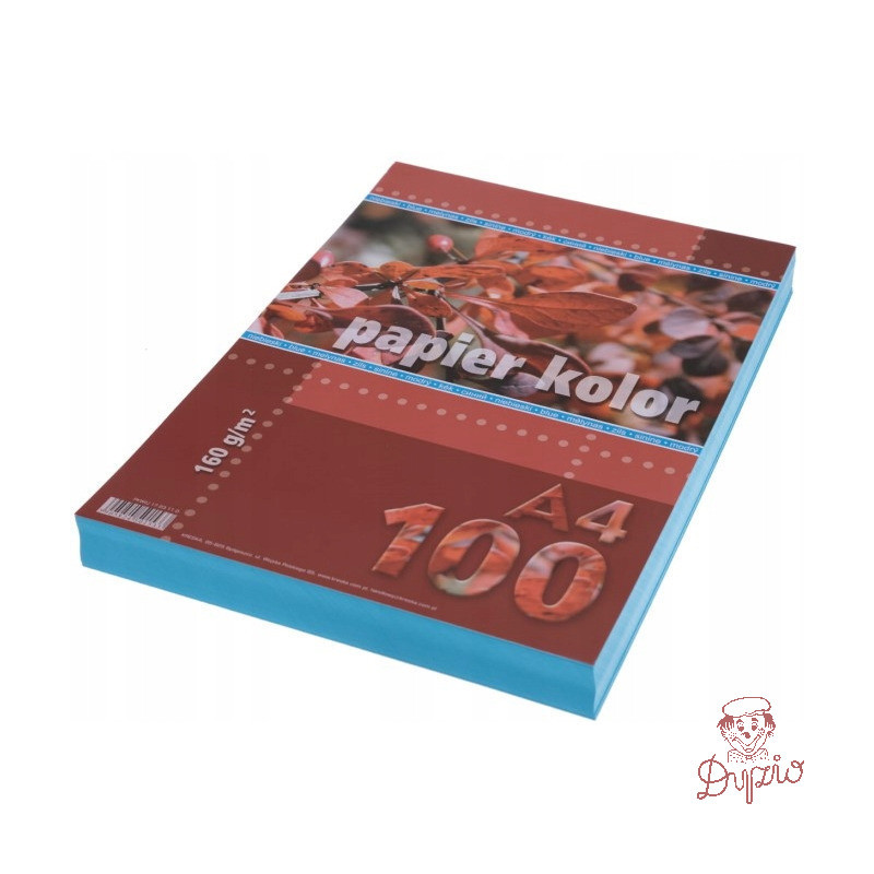 Papier ksero A4 160g KRESKA niebieski 100ark