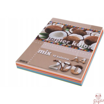 Papier ksero A4 KRESKA mix 10 kolorów 200ark