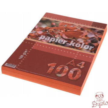 Papier ksero A4 160g KRESKA pomarańczowy 100ark