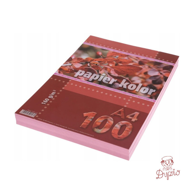 Papier ksero A4 160g KRESKA różowy 100ark