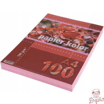 Papier ksero A4 160g KRESKA różowy 100ark
