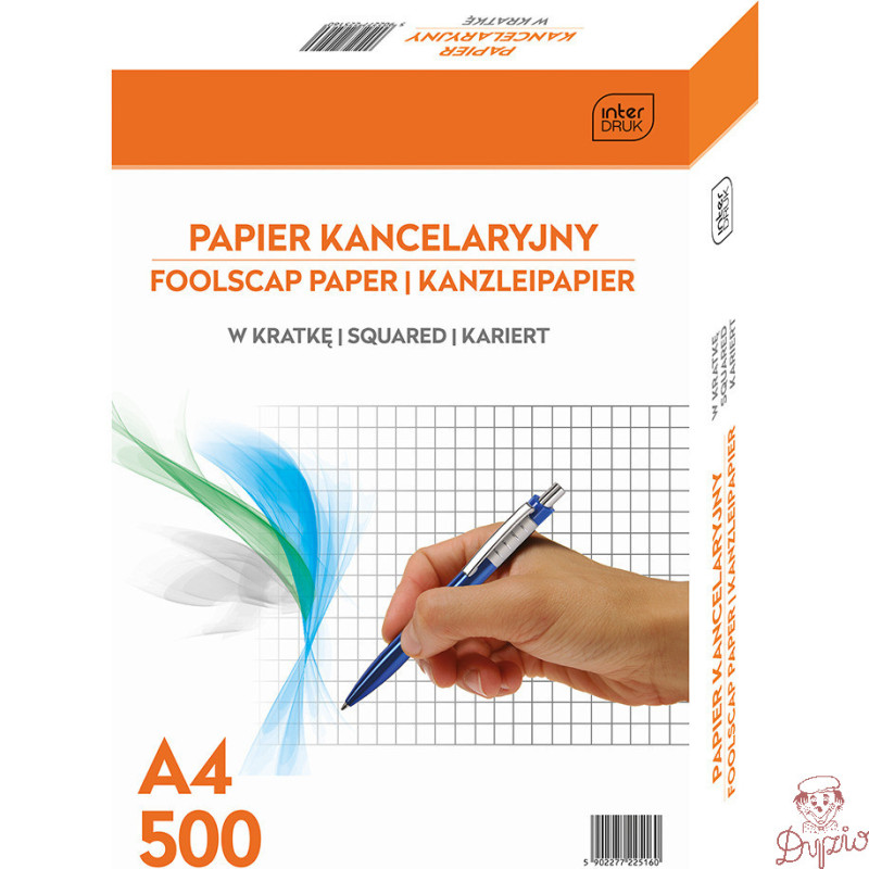 Papier kancelaryjny A4 kratka (500) INTERDRUK