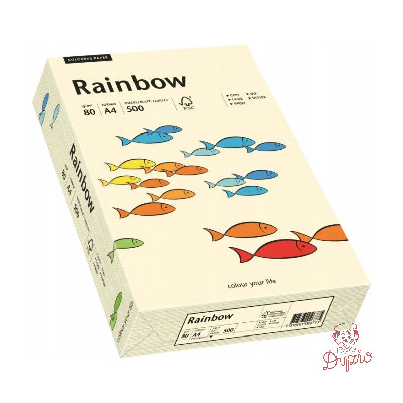 Papier ksero A4 160g RAINBOW R03 kremowy 250ark 88042257