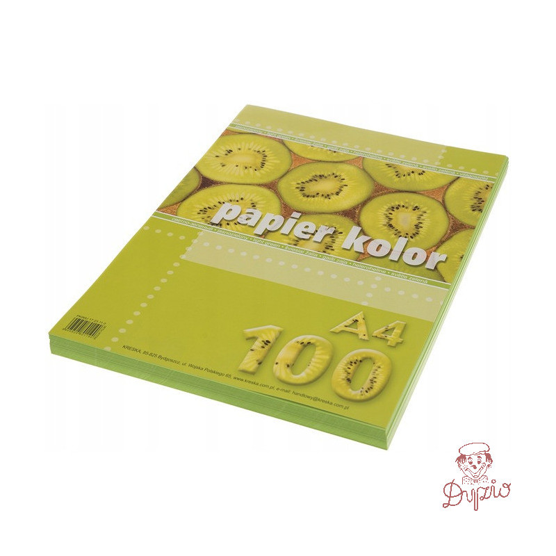 Papier ksero A4 KRESKA jasny zielony 100ark