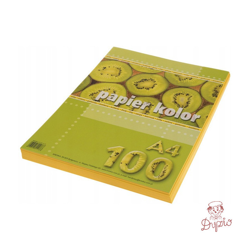 Papier ksero A4 żółty 100ark. KRESKA
