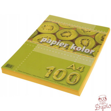 Papier ksero A4 żółty 100ark. KRESKA