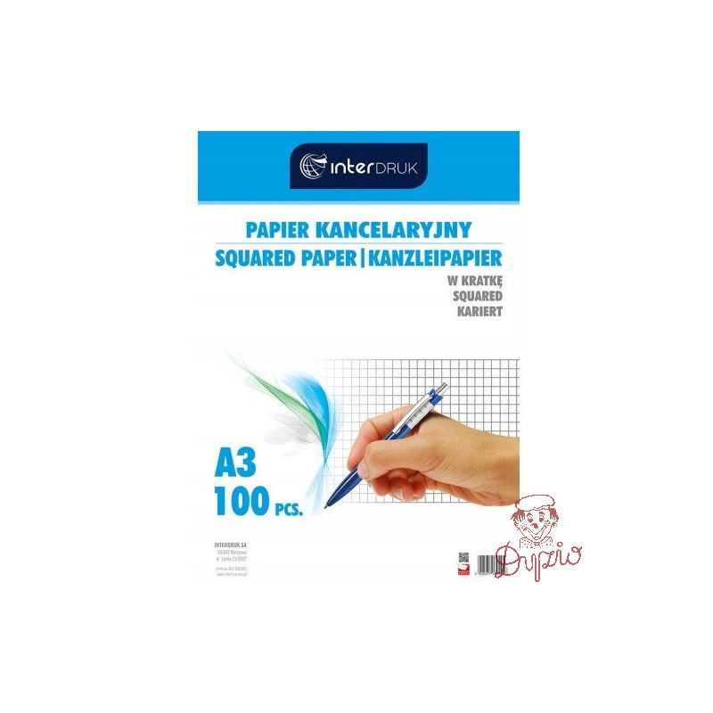 Papier kancelaryjny A3 kratka(100) INTERDRUK