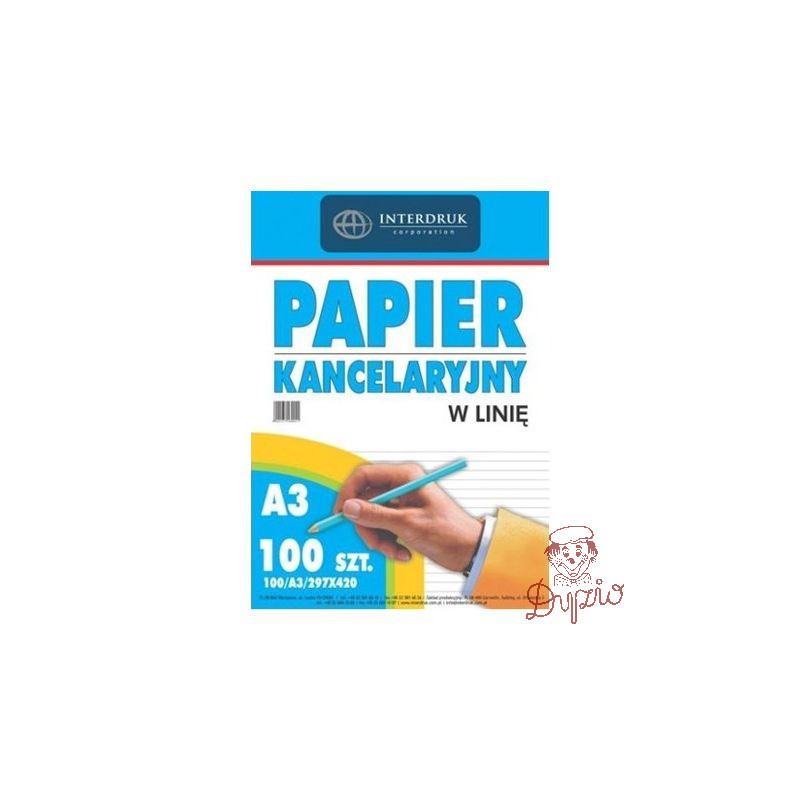 Papier kancelaryjny A3 linia (100) INTERDRUK