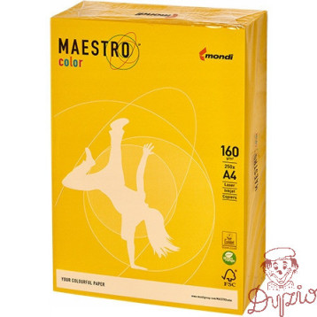 Papier ksero A4 160g MAESTRO COLOR IG50 żółć siarkowa (250ark) intensive