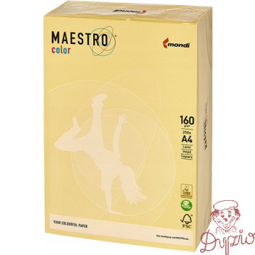 Papier ksero A4 160g MAESTRO COLOR YE23 pastel żółty (250ark)