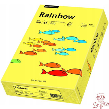 Papier ksero A4 160g RAINBOW R16 żółty 250ark 88042351