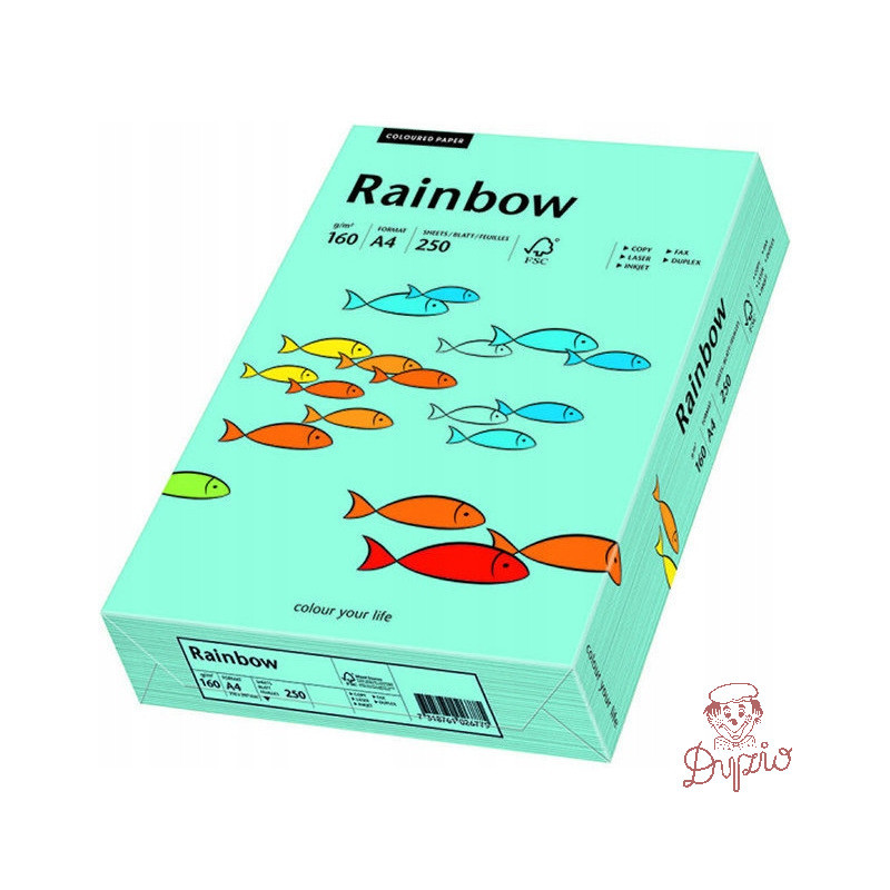 Papier ksero A4 160g RAINBOW R84 morski 250ark 88042725